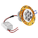 Dimmable 7W 630LM 6000-6500K Borda Luz Natural Branco Golden Lâmpada LED de teto (220V)