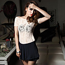Damen Bateau Sheer Lace Top