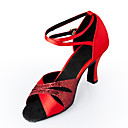 Customized Women's Satin Upper Latin / Ballroom Dance Shoes