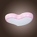White Flush Mount in Pink Heart Shape