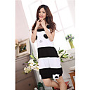 Nero-bianco Cute Cartoon slip senza maniche