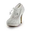 Elegant Lace Stiletto Heel Toe fermé avec des chaussures à lacets (plus de couleurs)