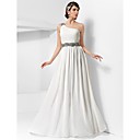Sheath/Column One shoulder Floor-length Chiffon Evening Dress