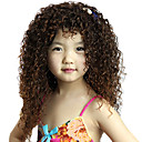Capless High Quality Synthetic Long Curly Brown Children's Wigs