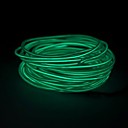 5m Verde EL Fio Luz Decoração de casamento com carregador do cigarro