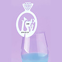 Ring Design Wedding Place Card For Glass (Set of 12)