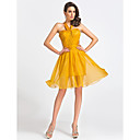 A-Line Sweetheart ginocchio organza abito da cocktail