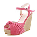Chique suède sleehak sandalen met ruches party / avond schoenen (meer kleuren)