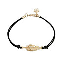 Bracelet en cuir de la feuille des femmes