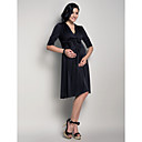 A-line V-neck Knee-length Chiffon Maternity Cocktail Dress