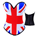 The Union Jack Blue and Red Cotton Punk Lolita Corset