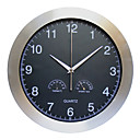 Moderni in acciaio inox orologio da parete con termometro e igrometro