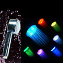 Contemporary Chrome Finish 7 Colors Changing LED Handle Shower Head