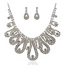 Gorgeous Alloy And Rhinestones Wedding Bridal Jewelry Set Including Necklace And Earrings
