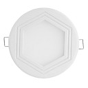 6W LED Light with Round Aluminum Plate and Hexagon Shade in White(540Lm)