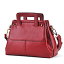 Vintage Solid Color PU Tote