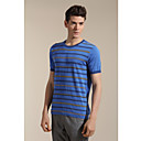 MOCOTOSH Blue Stripes Fashion Short Sleeeve T Shirt