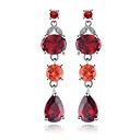 Élégantes en alliage d'oreilles zircon (plus de couleurs) (Longueur * Largeur 9mm * 38mm)