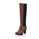 Fabulous Leatherette Chunky Heel Knee High Boots With Buckle Party / Evening Shoes(More Colors)