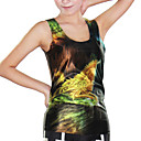 Céu Dog Imprimir Galaxy Regatas (Bust :86-102 centímetros Cintura :58-79 centímetros Hip :90-104 centímetros Comprimento: 62 centímetros)
