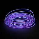 5m Roxo EL Fio Luz Decoração de casamento com carregador do cigarro