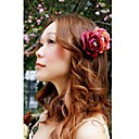 Kvinners Lett Mix Mørk Color Double Flower Hair Clip