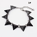Vintage estilo punky de la aleación del triángulo del remache pulsera (colores surtidos)
