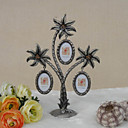 Alloy Family Palm Tree Photo Frame With 2 Hanging Frames