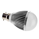Dimmable B22 5W 300-350LM 6000-6500K Natural White Light LED Ball Bulb (220V)