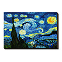 Starry Night c1889 by Vincent Van Gogh Famous Stretched Canvas Print