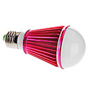 E27 7W 540-570LM 6000-6500K Natural White Light Pink Shell LED Ball Bulb (85-265V)
