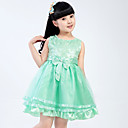 Satin Abbastanza maniche / tulle da sposa / sera abito Flower Girl
