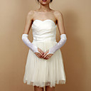 Delicate Satin Fingerless Elbow Length Wedding/Evening Gloves