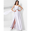 A-line One Shoulder Floor-length Chiffon Evening Dress