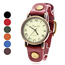 Vrouwen Roman Numbers Style analoge lederen quartz horloge (verschillende kleuren)