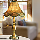 40W luz de mesa de luxo com elegante Tecido Sombra Candelabro Estilo de corpo E27