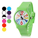 Unisex siliconen analoge quartz horloge (verschillende kleuren)