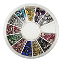 240PCS Nail Art Colorful Mixed Rivet Shapes Acrylic Rhinestone