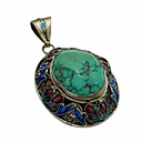 hoogwaardige antient turquoise 925.sterling zilveren hanger (rp003)