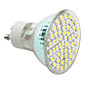  GU10 White 60-LED 3528SMD 300Lumen 6500k Spotlight (48mm, 3W, 220-240V)