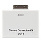 2-in-1 SD and USB Card Reader for iPad 2 (White)
