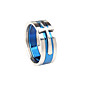 Titanium Removable Steel Cross Pattern Ring