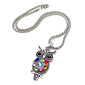 pistool kleur plated kleurrijke uil legering zirkoon ketting