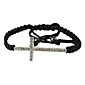Delicado aleación de cristal con incrustaciones Cruz Shamballa Style Pulsera Nudo